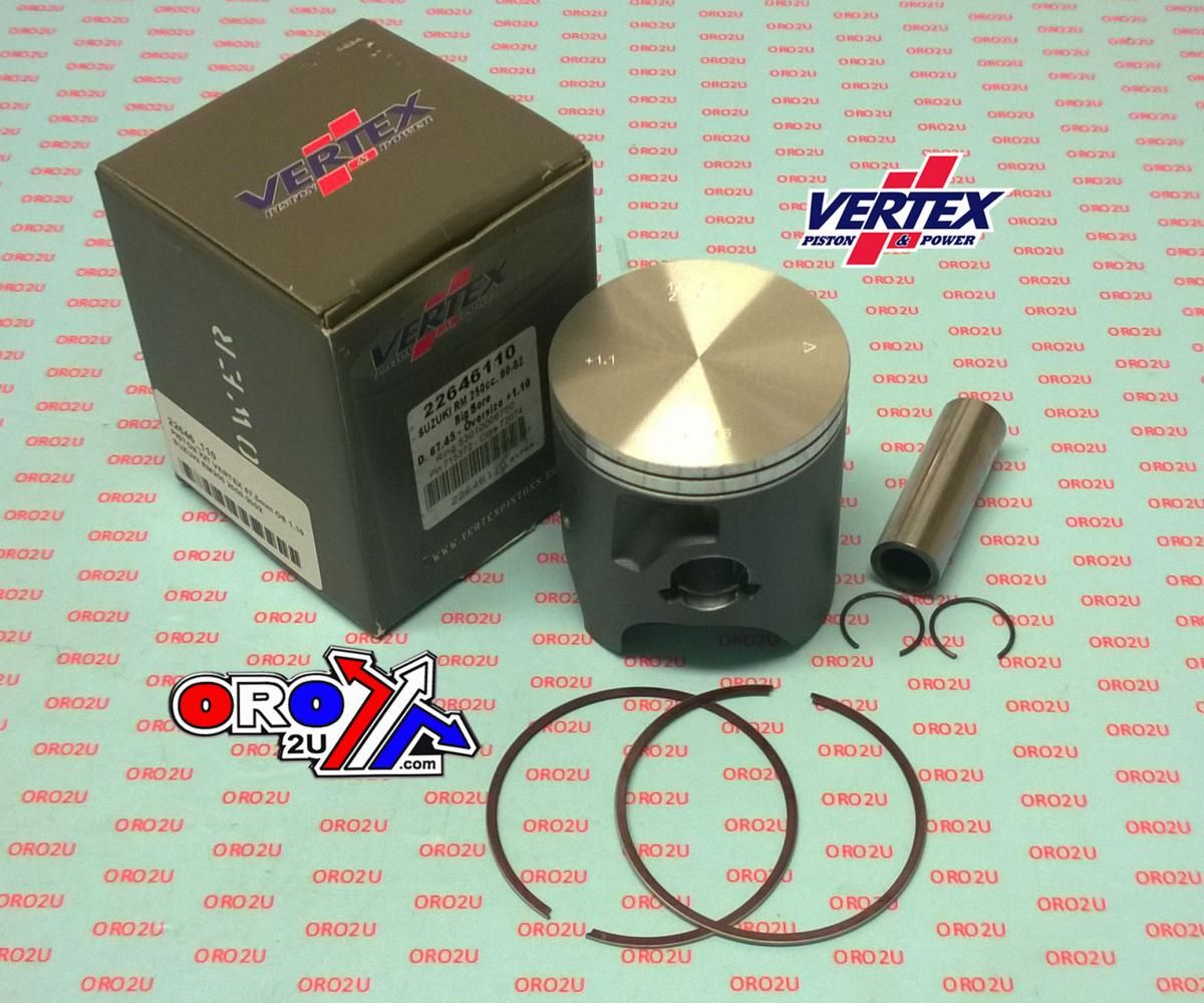 PISTON KIT VERTEX 68.0 SUZUKI RM 250 00-02, VERTEX 22646160 OS +1.60 - Image 2