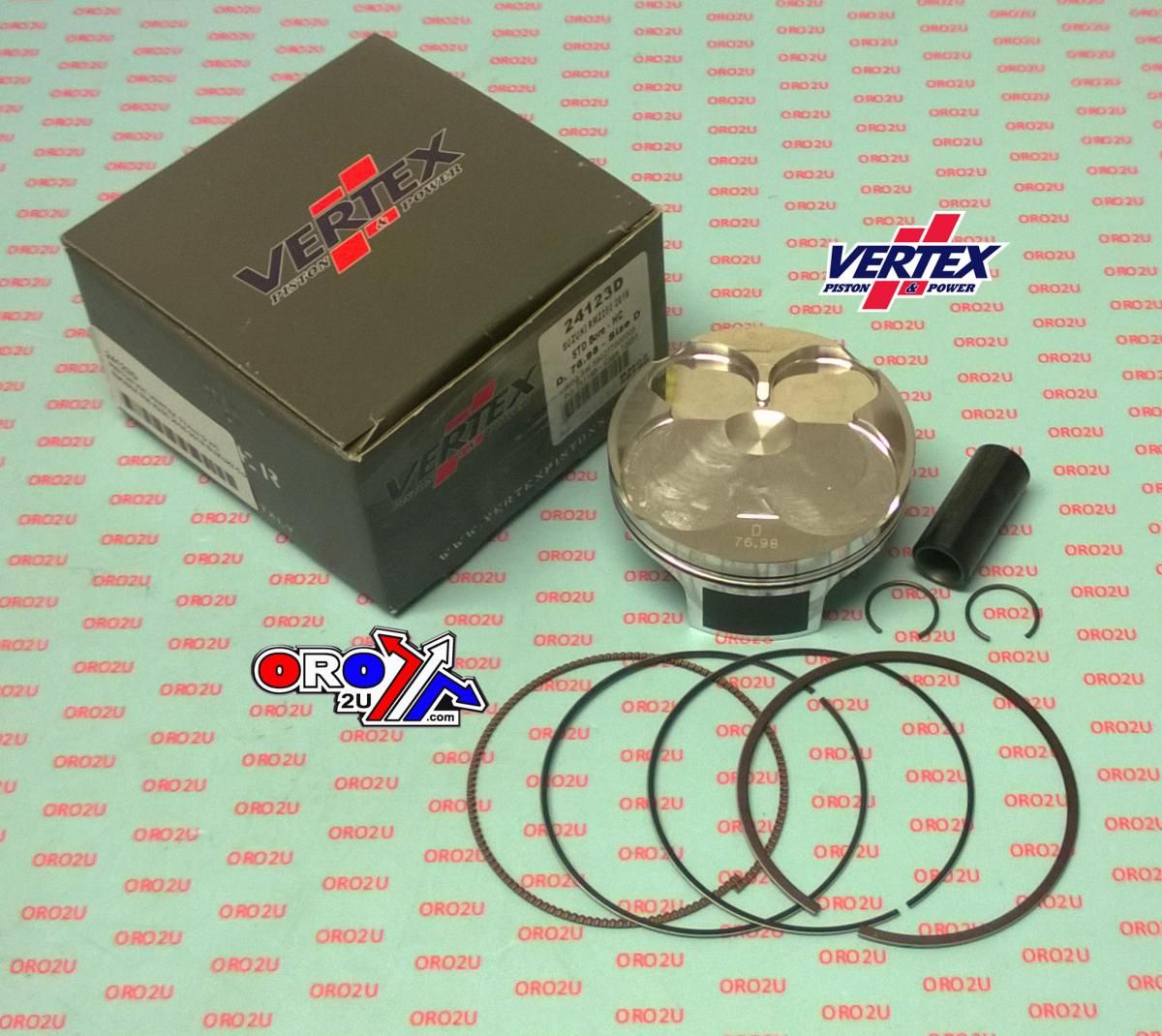 PISTON KIT VERTEX 77.0 A HC SUZUKI RM 250 16-22, VERTEX 24123A HC COMPR 14,2:1