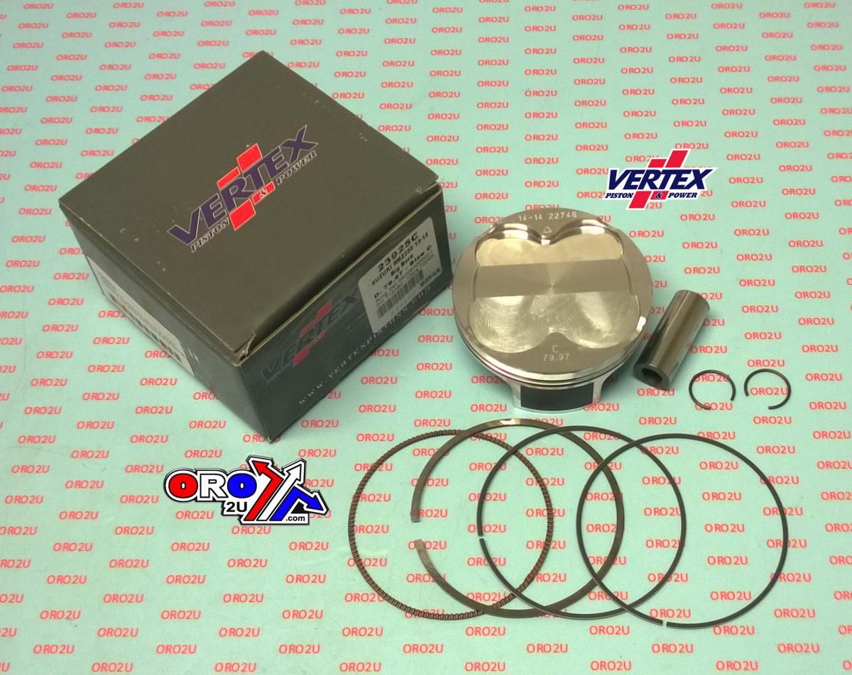 PISTON KIT VERTEX 80.0 B SUZUKI RMZ 250 16-22, VERTEX 23925B OS+3:00 BIG BORE COMPR 13,5:1