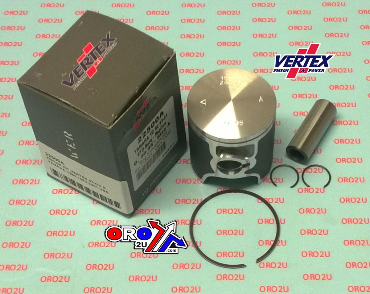 PISTON KIT VERTEX 47.0 A YAMAHA YZ 80 93-01 USA, VERTEX 22500A - Image 2