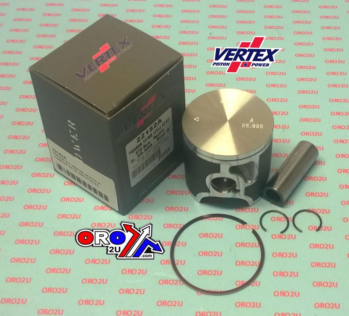 PISTON KIT VERTEX 57.0 YAMAHA YZ/WR 125 92-93, VERTEX 22152100 OS +1.00 - Image 2