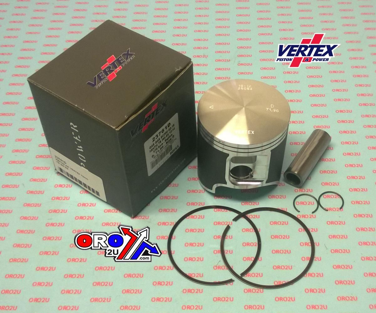 PISTON KIT VERTEX 72.0 A FANTIC TR 300 ES 12-14, VERTEX 23761A GAS GAS EC 02-19/RIEJU MR 2021