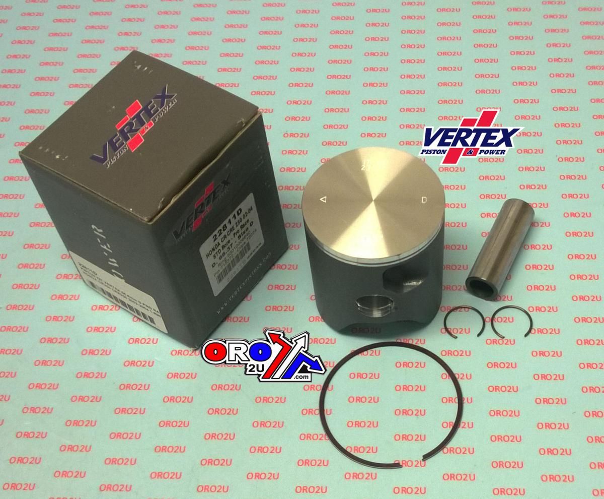 PISTON KIT VERTEX 66.4 A HONDA CR/CRE 250 02-04 PRO RACE, VERTEX 22811A SINGLE RING