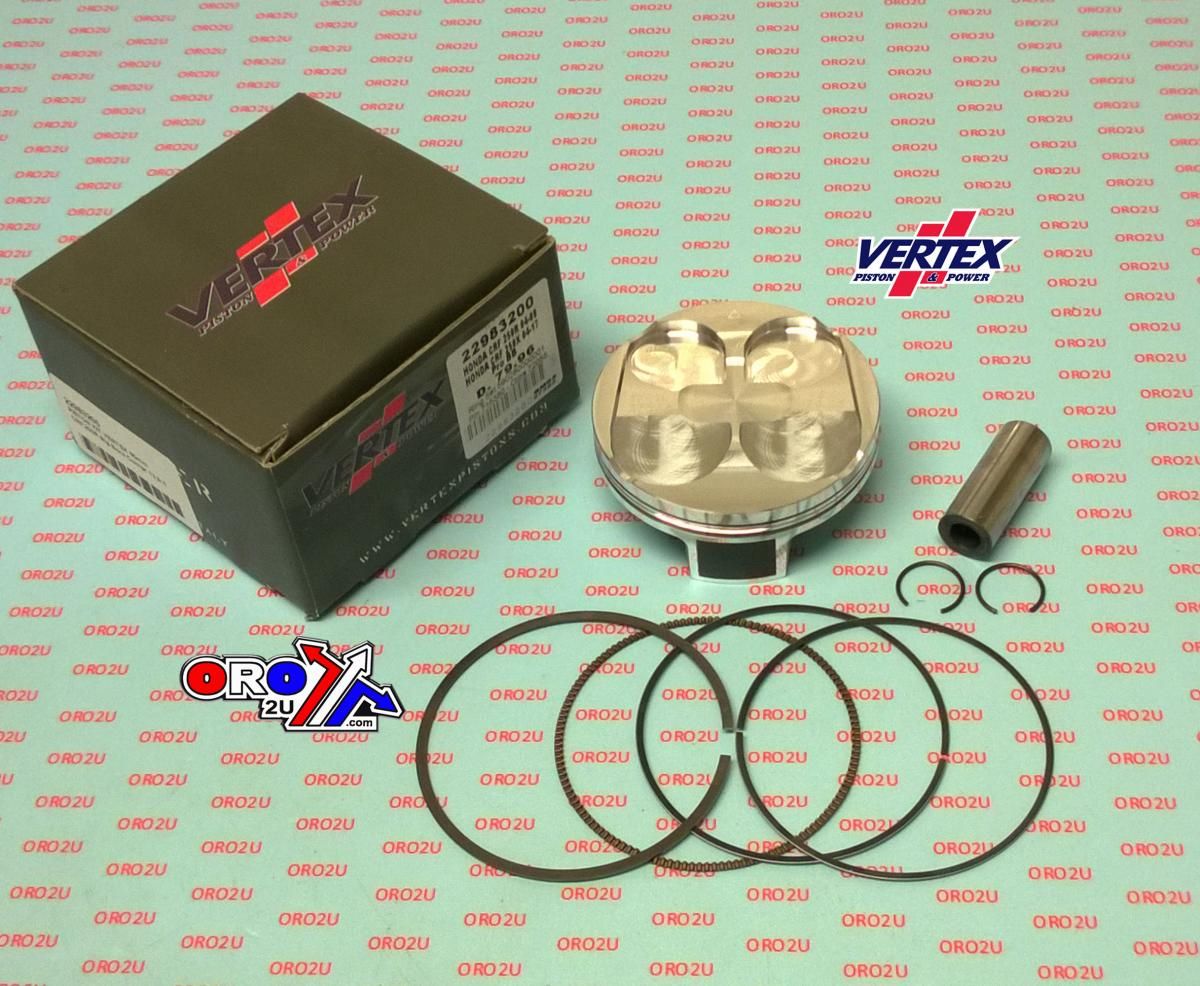 PISTON KIT VERTEX 80.0 HONDA CRF 250 R/X 04-17, VERTEX 22983200 BIG BORE OS +2.00 COMPR 13,0:1