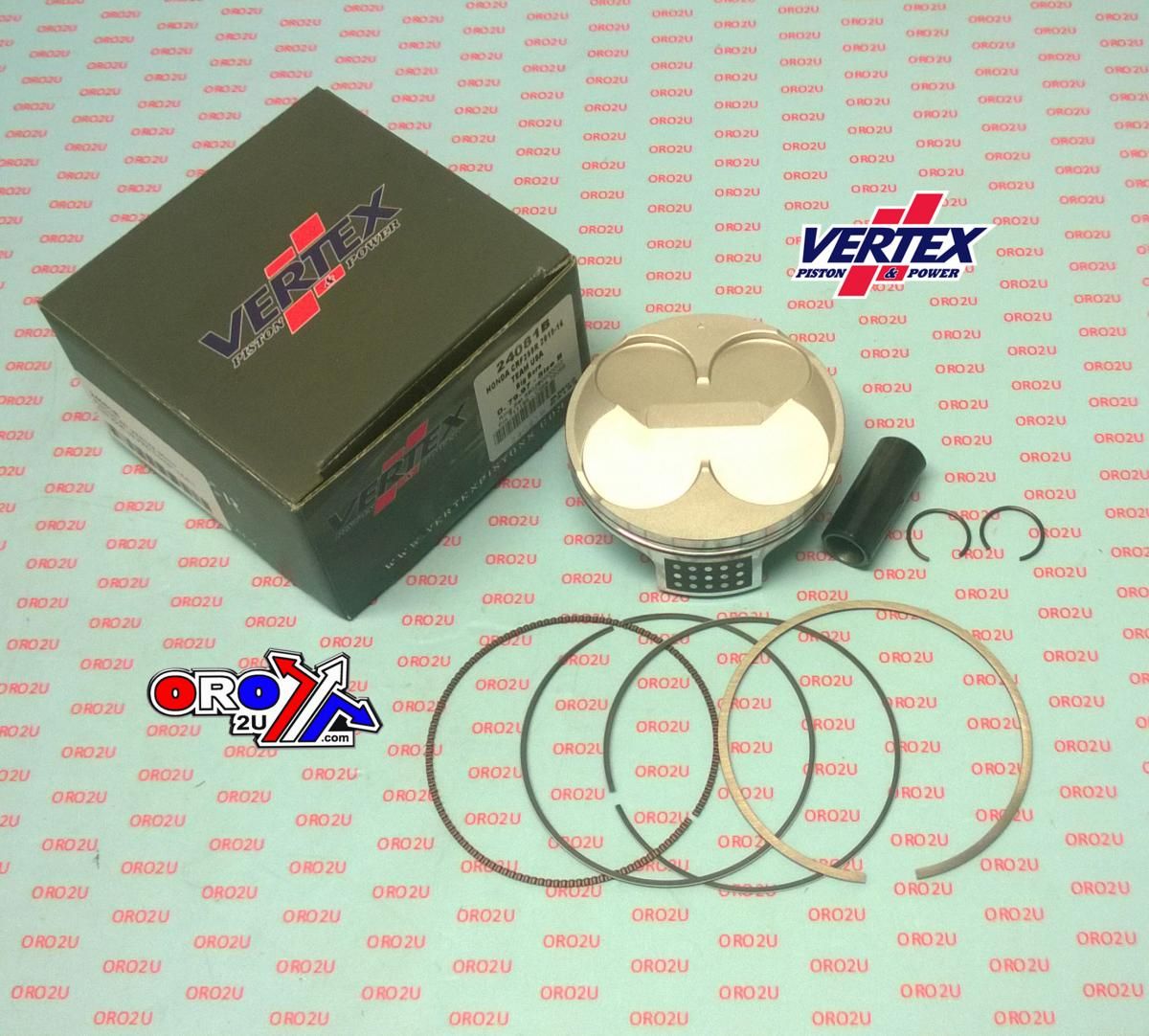 PISTON KIT VERTEX 80.0 B HONDA CRF 250 15-17, VERTEX 24081B OS+3.20 BIG BORE US-PRO COMPR 14,6:1