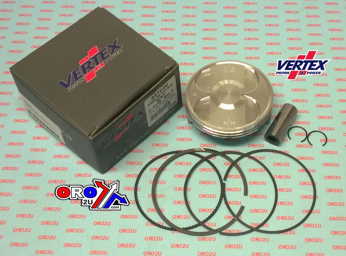 PISTON KIT VERTEX 83.0 B HONDA CRF 250R 10-17, VERTEX 23702B OS+5.20 BIG BORE COMPR 13,2:1