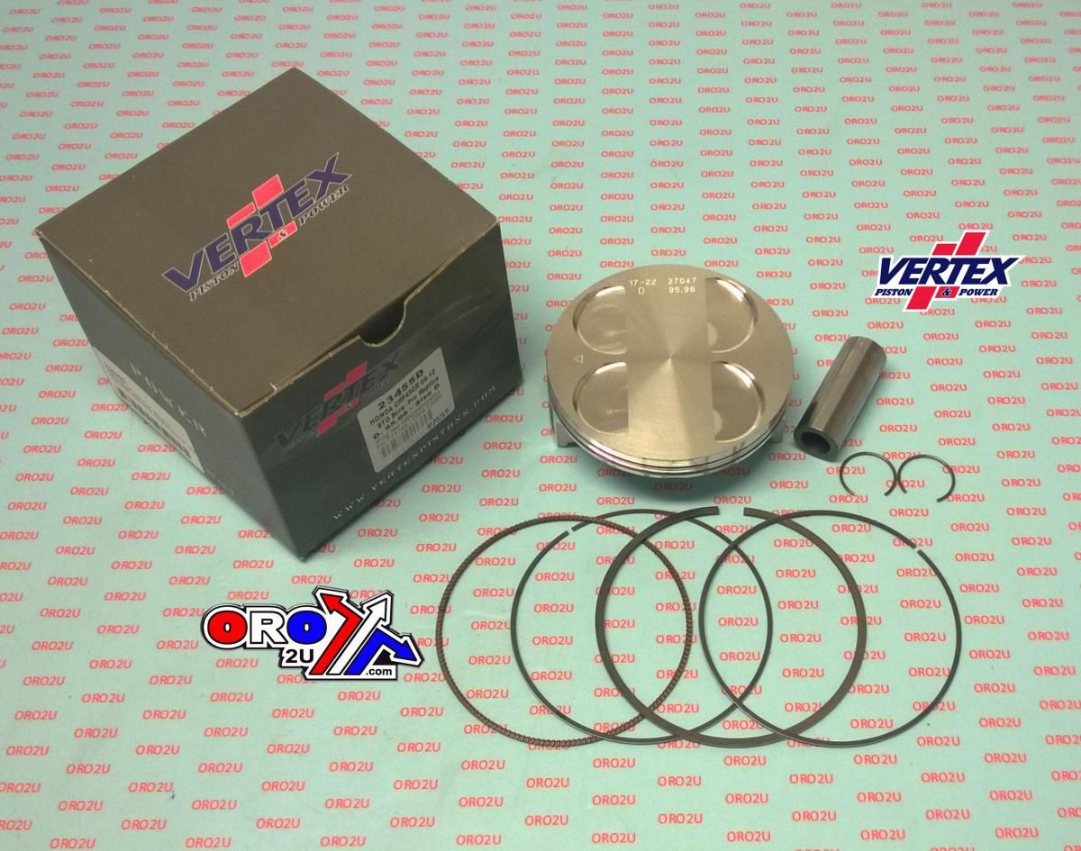 PISTON KIT VERTEX 96.0 D HONDA CRF 450 09-12, VERTEX 23455D COMPR 12,0:1 - Image 2