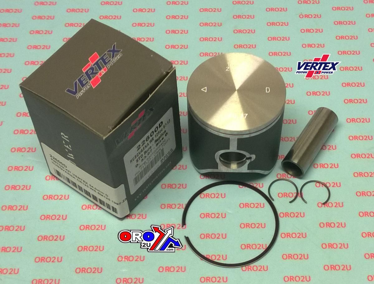 PISTON KIT VERTEX 54.0 C HUSKY CR/WR/SM 125 97-13, VERTEX 22600C HUSQVARNA