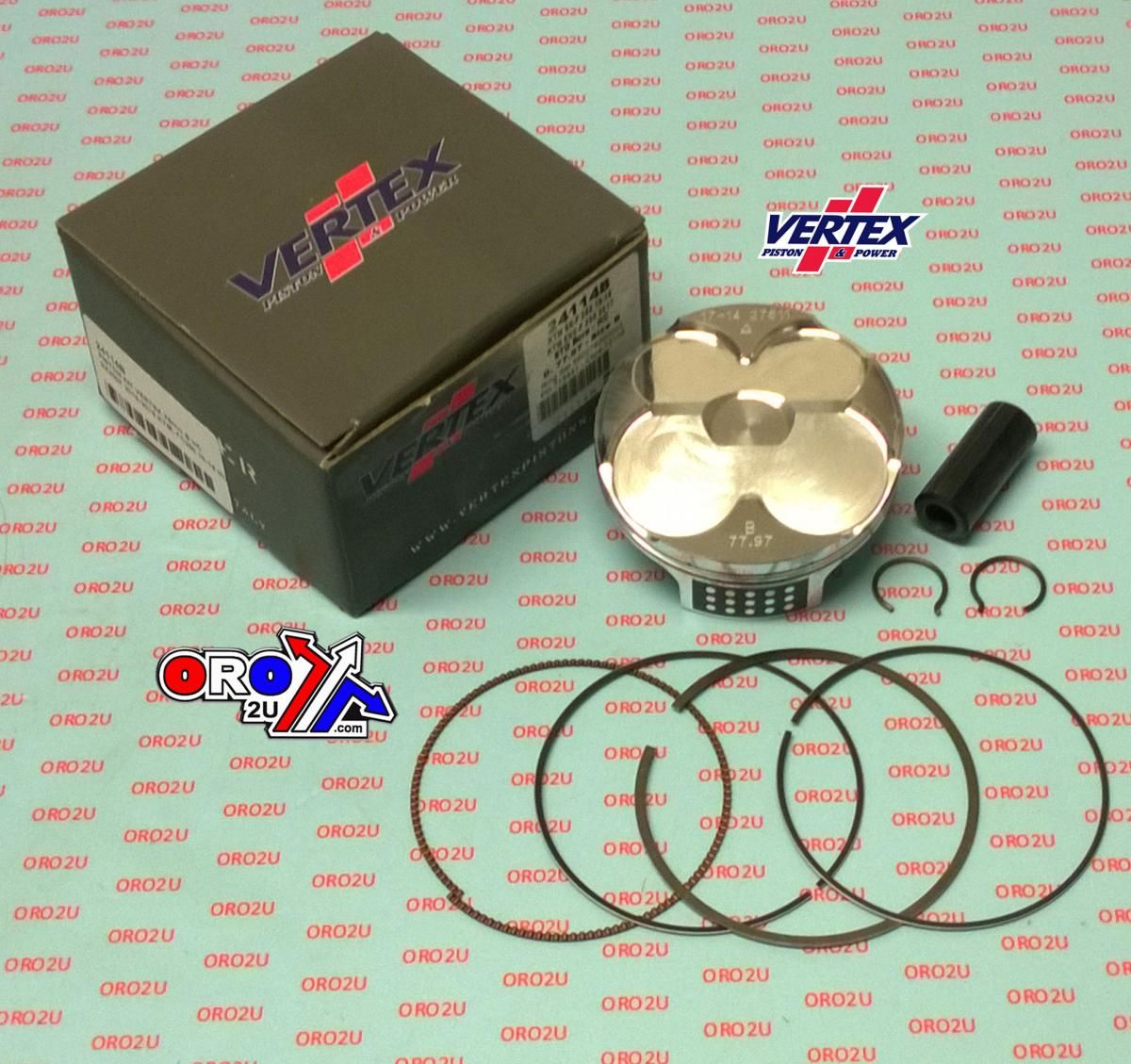 PISTON KIT VERTEX 78.0 C HC KTM SX/EXC 250 16-22, VERTEX 24114C GAS GAS/HUSKY HC - Image 2