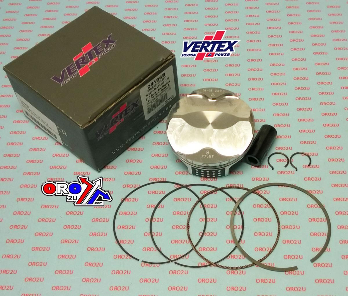 PISTON KIT VERTEX 78.0 C KTM EXC 250 17-22, VERTEX 24196C GAS GAS/HUSKY COMPR 12,8:1