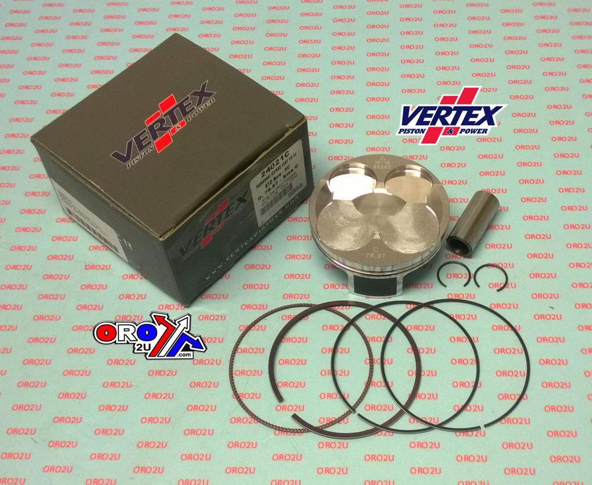 PISTON KIT VERTEX 77.0 B HC KAWASAKI KX/KXE 250 15-16, VERTEX 24021B HC COMPR 14,3:1