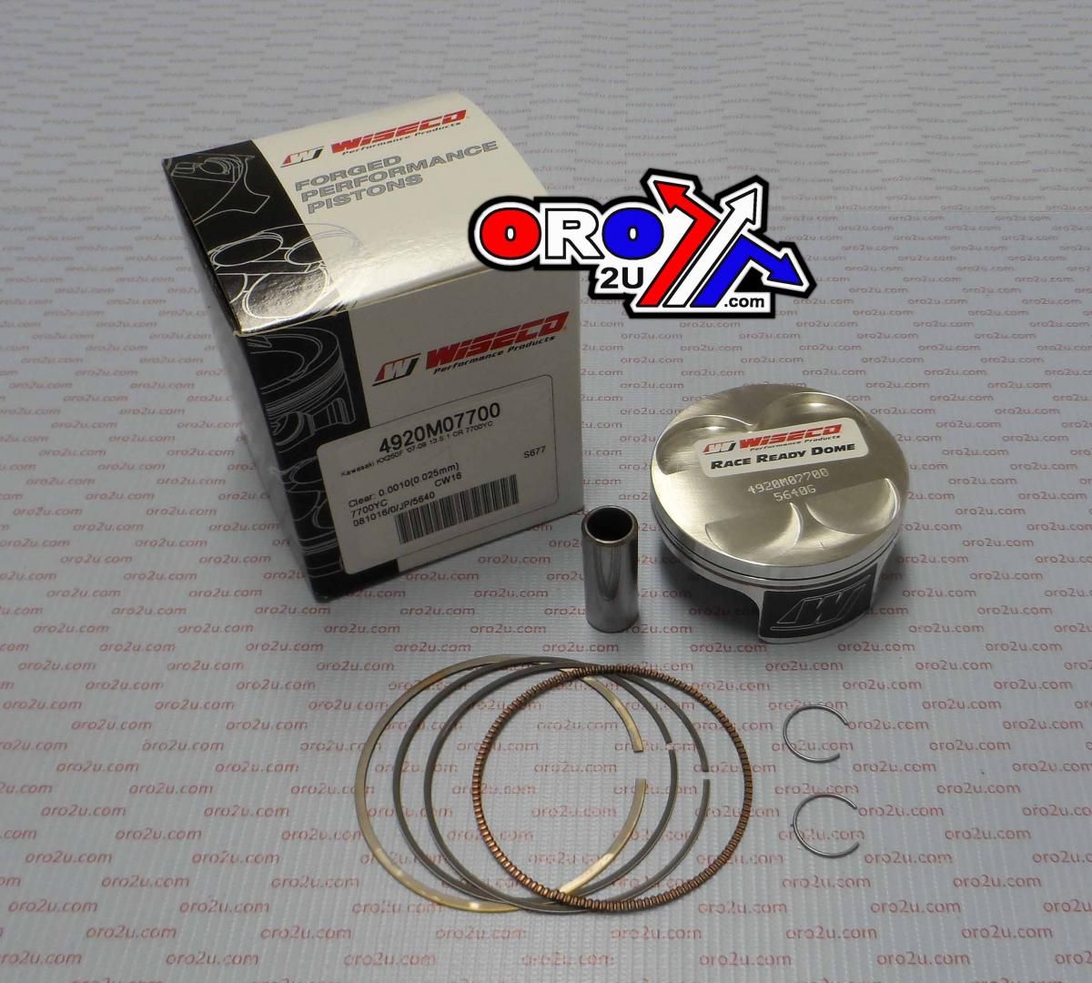 PISTON KIT 07-08 KX250F 77.00, WISECO 4920M07700B KAWASAKI