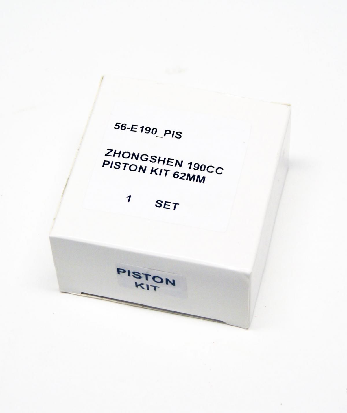 ZHONGSHEN 190CC PISTON KIT 62MM, PISTON KIT WITH RINGS - Image 2