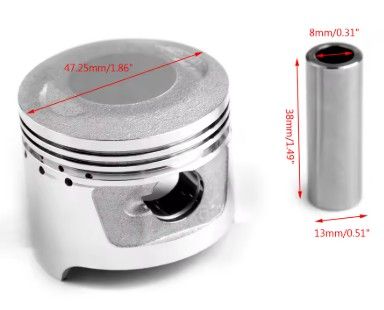 PISTON KIT 47mm HONDA CRF70F XL70 CT70 XR70 ATC70 TRX70