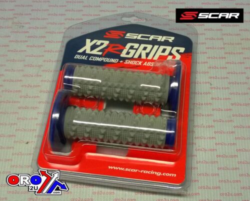 Dual compounds grips X2R Blue, SCAR RACING GDDBL
