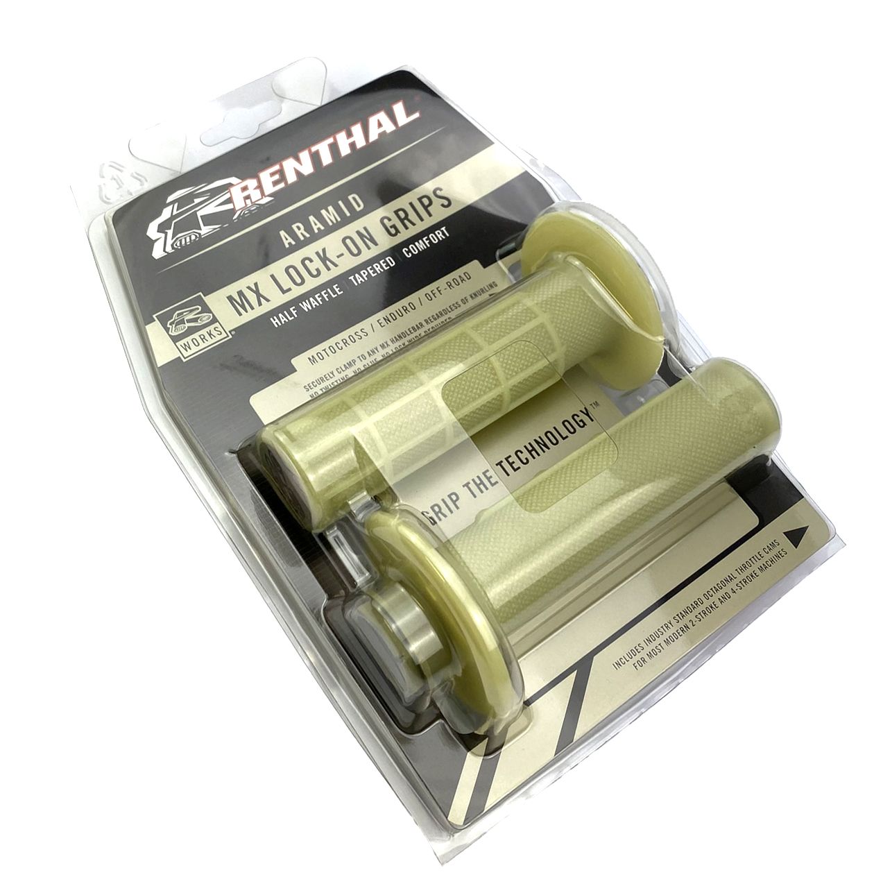 LOCK ON GRIPS RENTHAL HALF WAFFLE, ARAMID G237 - Image 2