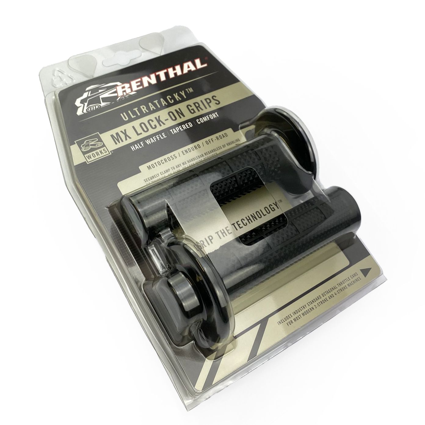 LOCK ON GRIPS RENTHAL TAPARED/HALF WAFFLE, ULTRATACKY G239