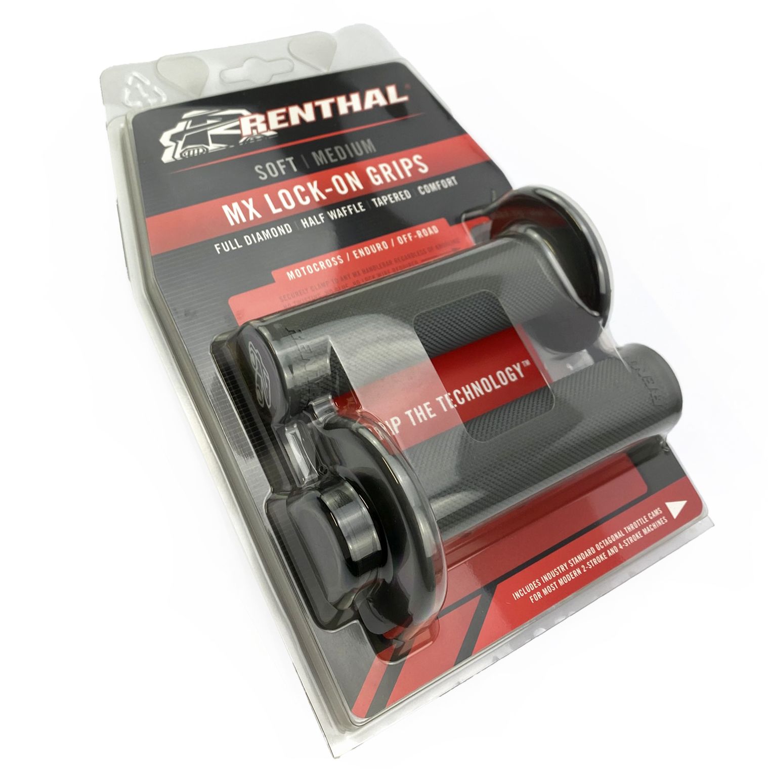 LOCK ON GRIPS RENTHAL HALF WAFFLE, MEDIUM G235 - Image 4