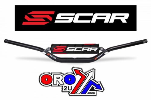 Handlebar Evolution X2 28.6 (1 1/8), with Cross Bar – Stewart/Villopoto Style – Black, SCAR RACING S9262 KAW KX