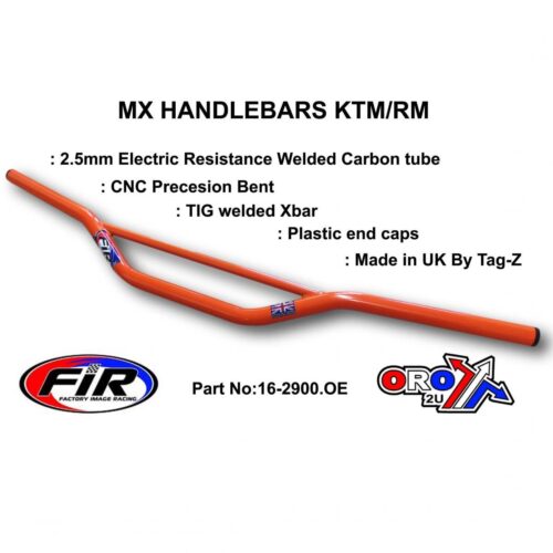 MX STEEL HANDLEBARS KTM/RM/CR, / ORANGE 22mm / 7/8′, REF 48-216 672 & 48-722 722-01