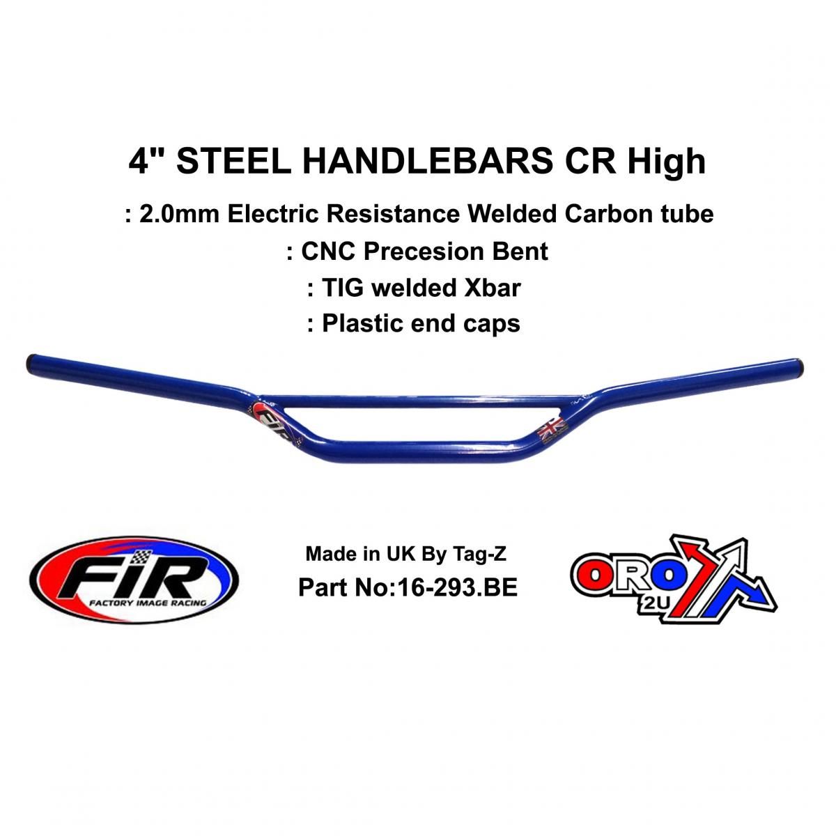 4" STEEL HANDLEBARS CR High HONDA CR / REN RE: 773-01 - Image 2
