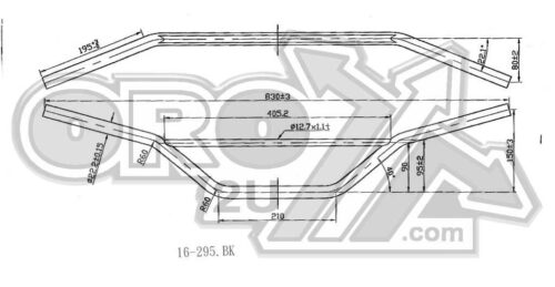 6.5″ STEEL CLASSIC HANDLEBARS, / ORANGE FULL GLOSS, Made in UK [TAG-Z]