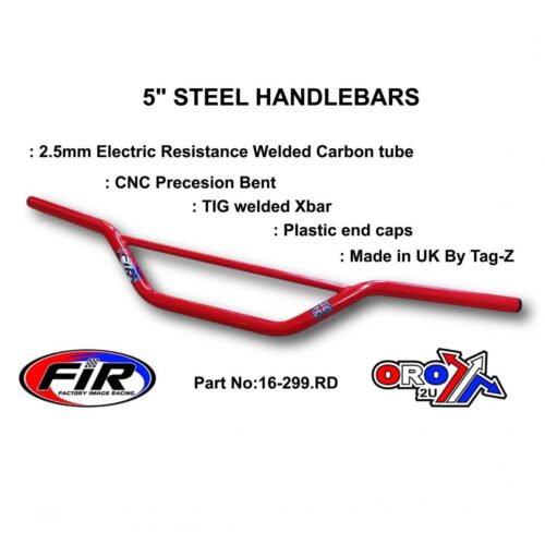 5″ STEEL HANDLEBARS RED 48-613 REN / HIGH ENDURO