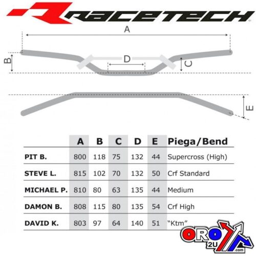 HANDLEBARS DEMON BBLACK, RTECH R-MNDB0NR0022