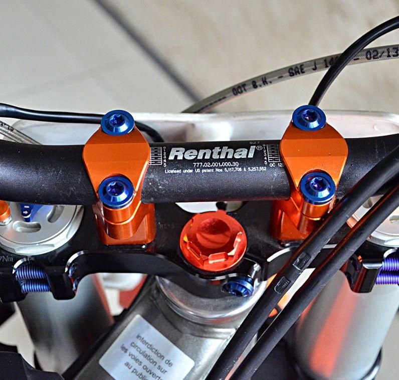 28.6mm Handlebar Clamp 52mm Risers Bar Mount In Blue for KTM Gas Gas BETA Husqvarna - Image 6