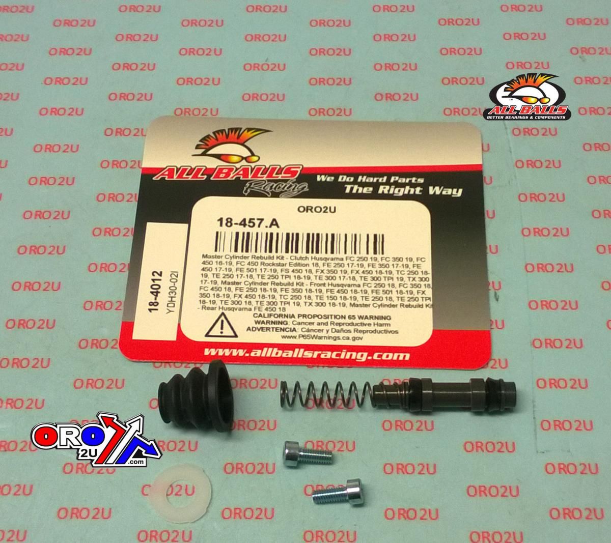 CLUTCH MASTER CYL REBUILD KIT ALLBALLS, ALLBALLS 18-4012 HUSKY FC/FE/FS/FX/TC/TE/TX - Image 3