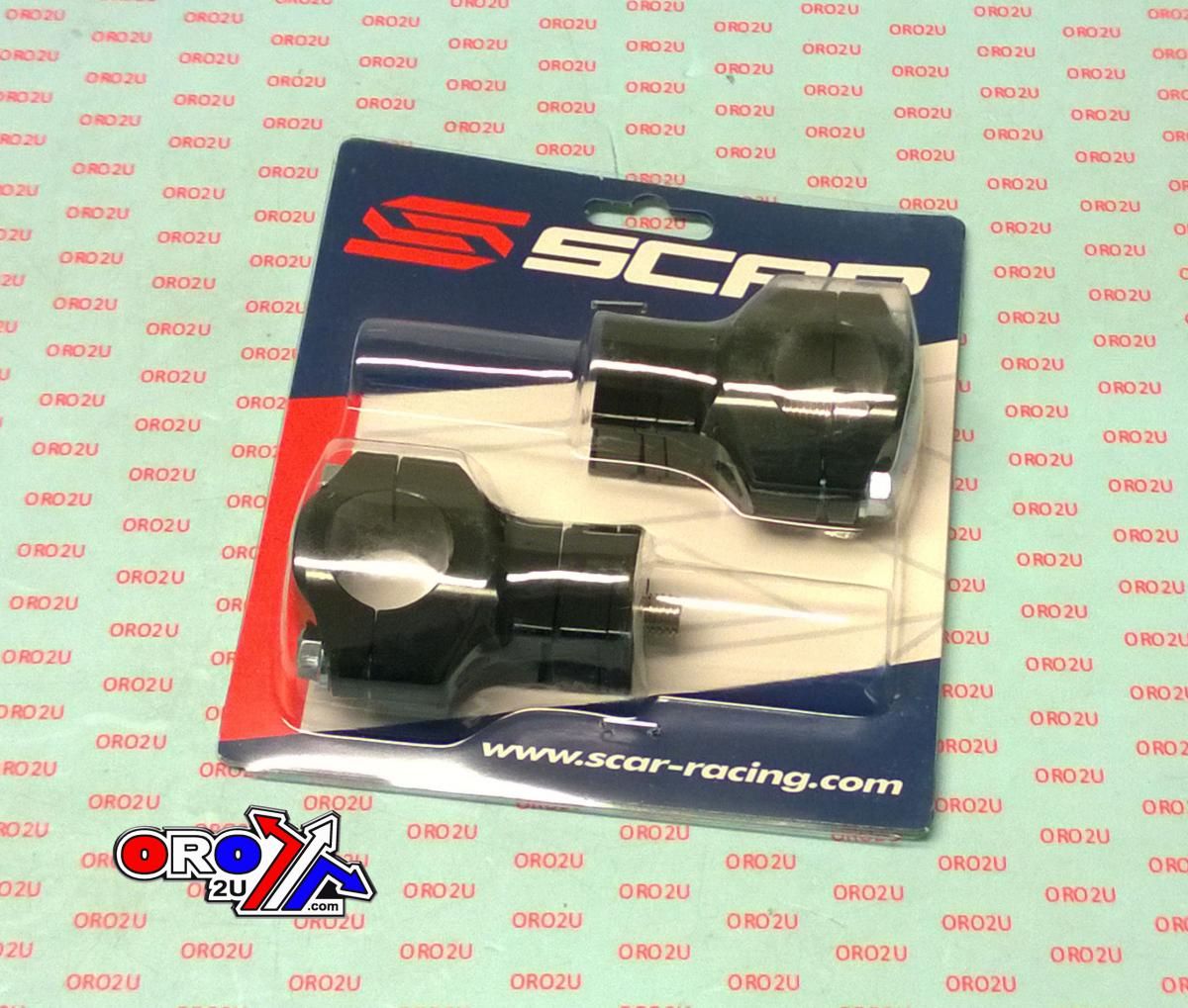 28.6 BAR MOUNTS KTM HUSQ, CLAMPS HEIGHT 35/40/45/50mm, SCAR RACING P65 BLACK