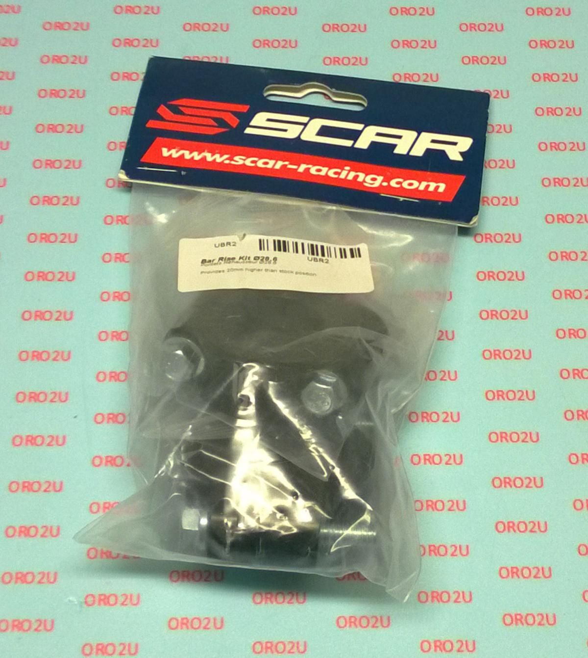 BAR RISE KIT 28.6 BLACK, SCAR RACING UBR2 RISE 20mm - Image 2