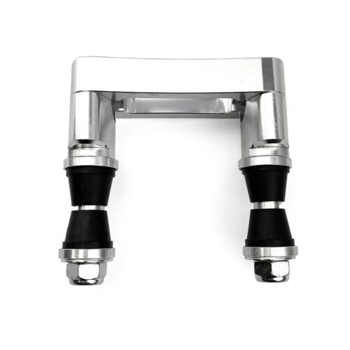 STEERING BAR CLAMP 22.2mm SILVER, 100mm MOUNTING, M10 BOLTS