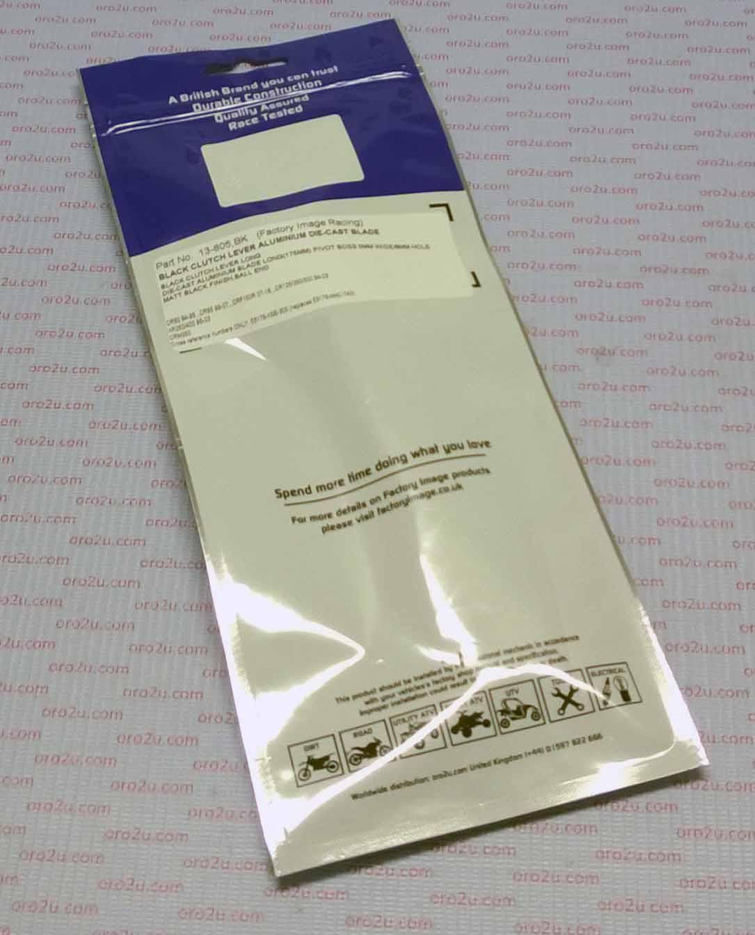 LEVER BLADE CLUTCH LONG BLACK, (DIA CAST) 83-03 CR HONDA - Image 2