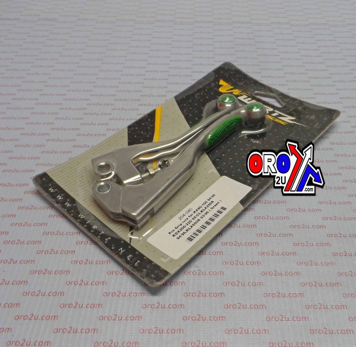 LEVER BLADE SET GRIP GREEN KX, WIRTZ 204-040 CLUTCH & BRAKE - Image 3