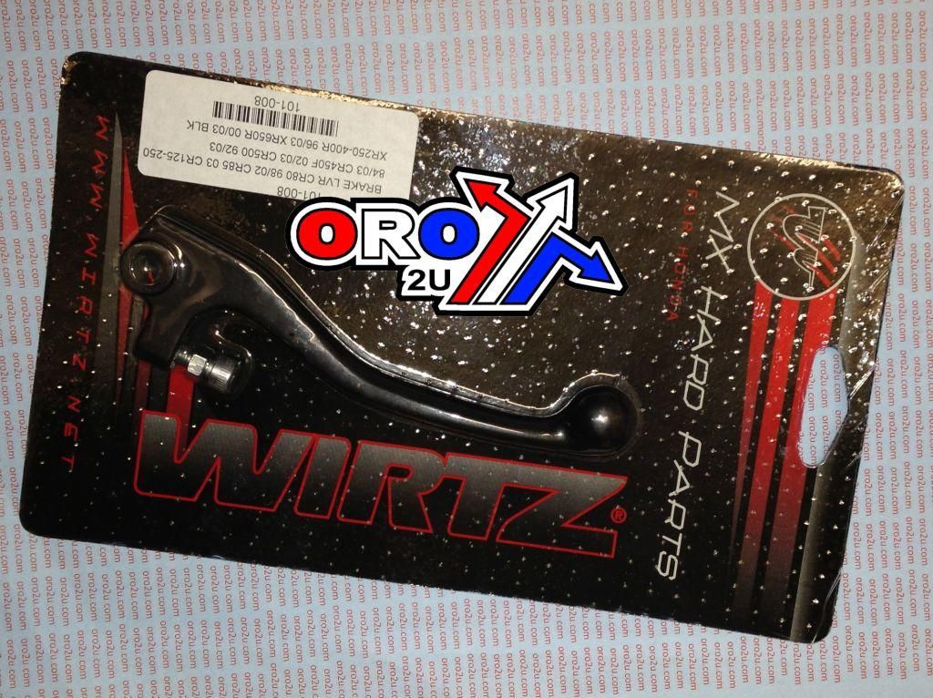 LEVER BLADE CR/CRF/RM BLACK, WIRTZ 101-008 DISC BRAKE LEVER