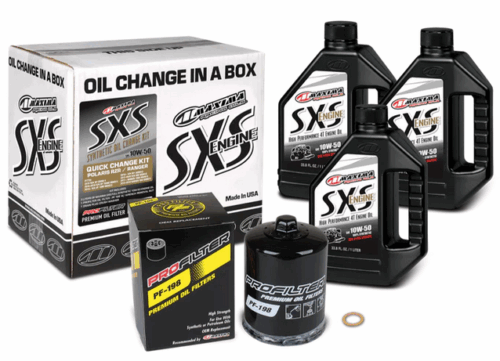 MAXIMA 10W50 POLARIS SXS UTV OIL CHANGE SERVICE KIT 90-219013