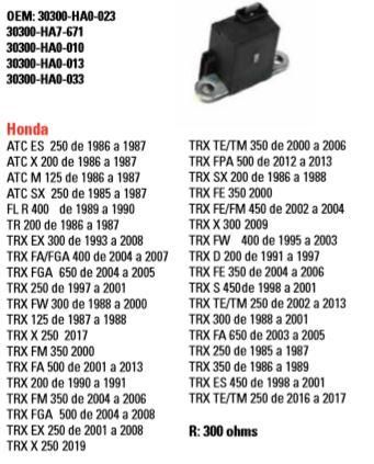 PICKUP PULSAR COIL ATV, 30300-HA0-033 HOND XL TRX 30300-HA7-671 30300-HA0-010 30300-HA0-013 30300-HA0-033, bronco AT-01094, AHA4500
