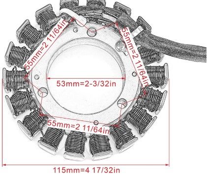 STATOR COIL ARCTIC CAT 400 500 ALTERRA 425 CR 450 0802-056 3323-200