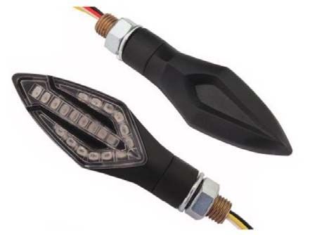 LED INDICATOR TURN SIGNAL BRAKE LIGHT SEQUENTIAL 12V AMBER PSYCHIC MC-01D10