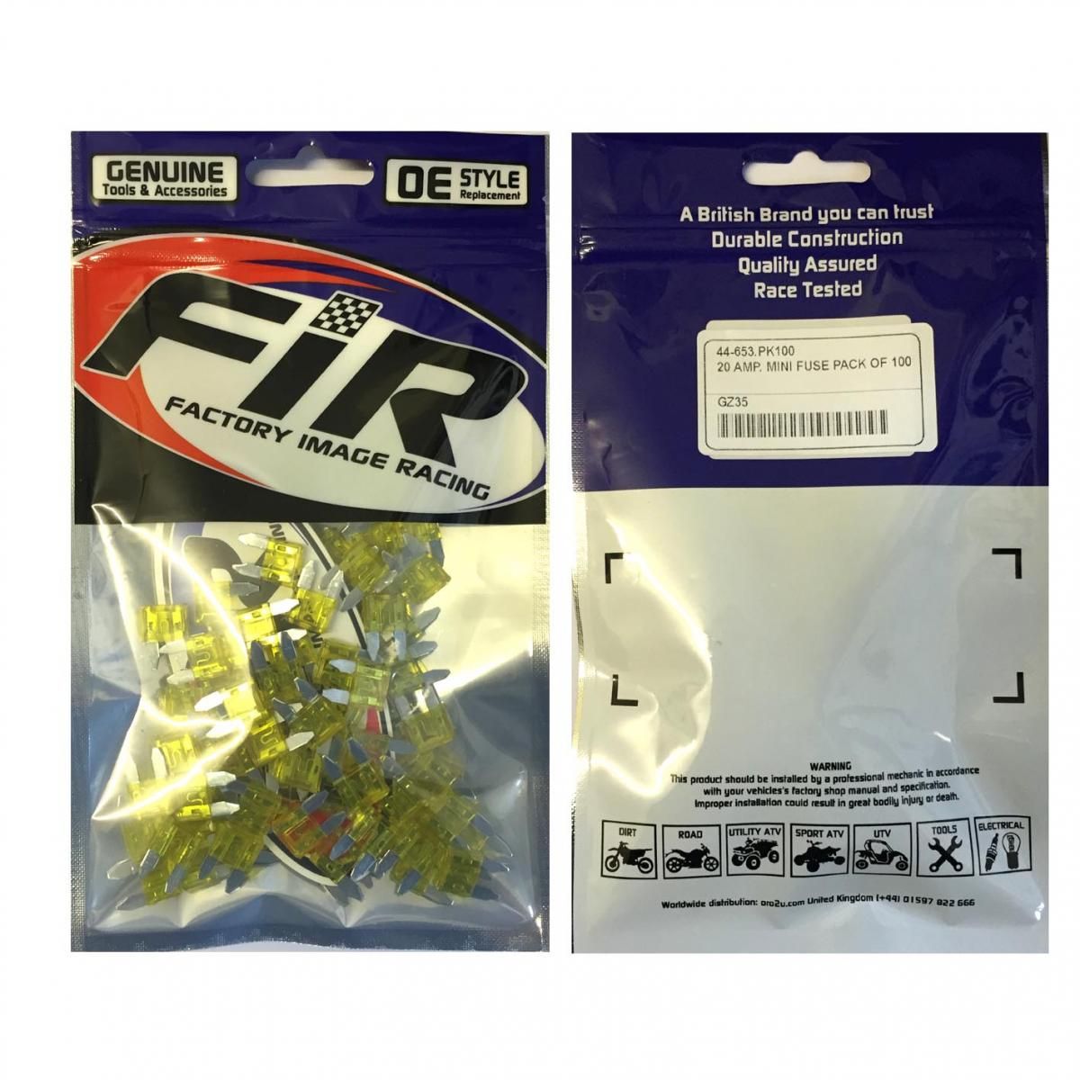 20 AMP. MINI FUSE PACK OF 100 - Image 2