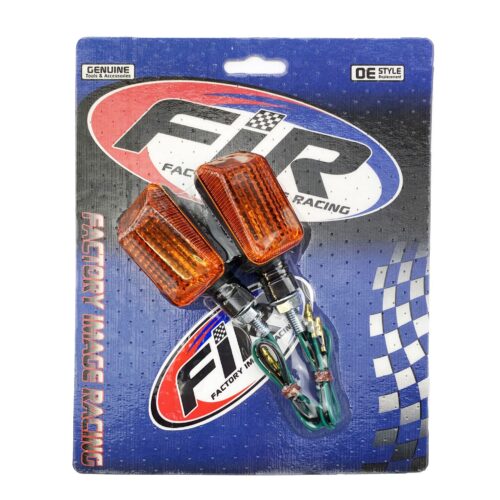 INDICATORS UNIVERSAL SHORT BLACK WITH AMBER LENS â PAIR (12V 15W)