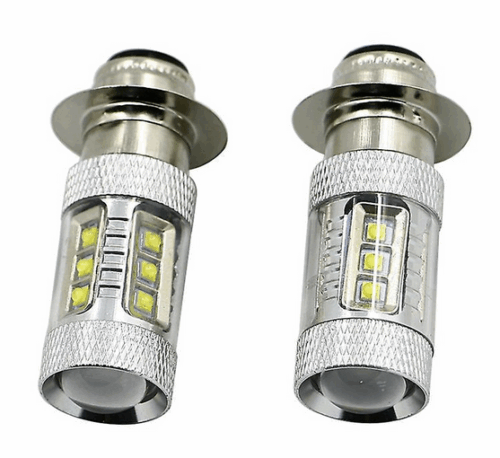 2PC H6M 80W LED FRONT HEADLIGHT BULBS YAMAHA RHINO RAPTOR GRIZZLY YFM250 350 700