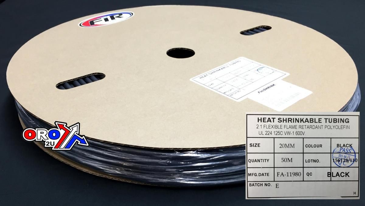 HEAT SHRINK TUBING 20mm x 50MT, BLACK - Image 2