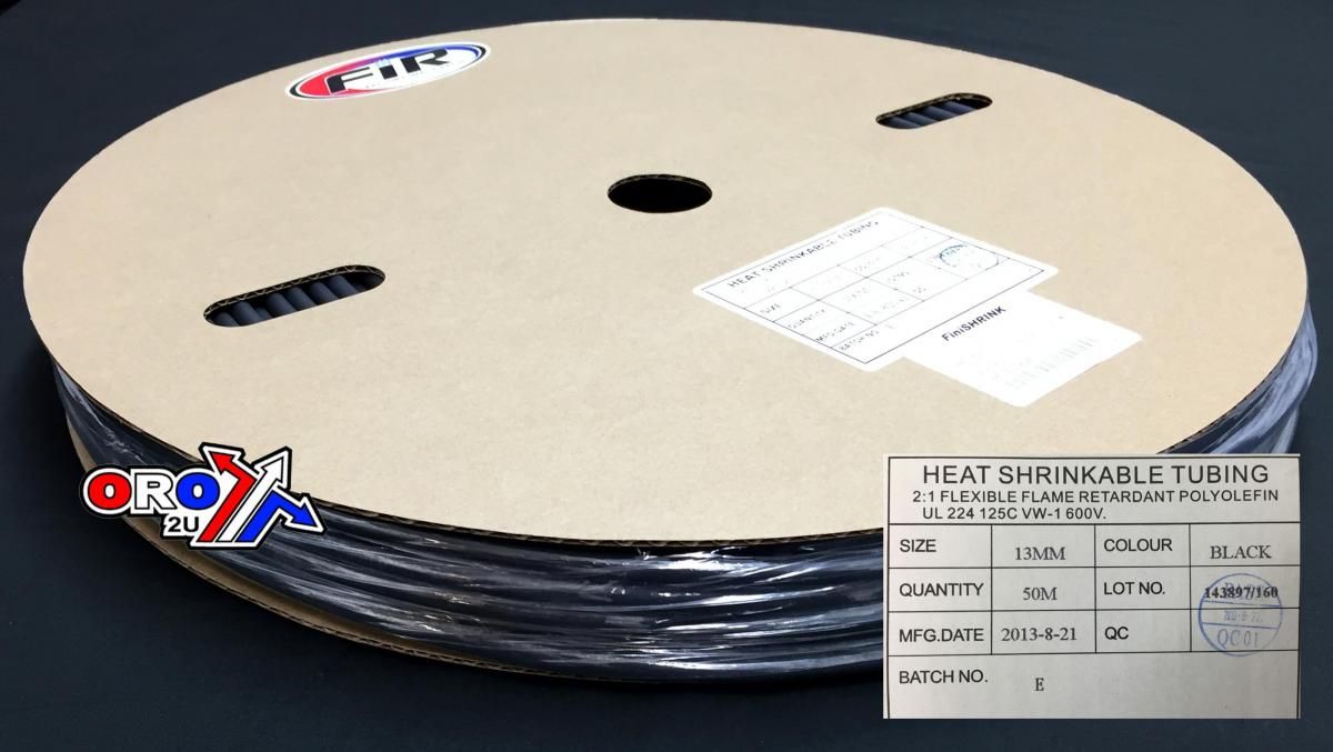 HEAT SHRINK TUBING 13mm x 50MT, BLACK / ID : 13MM, SHRINK RATIO 2:1, UP-12681 - Image 2