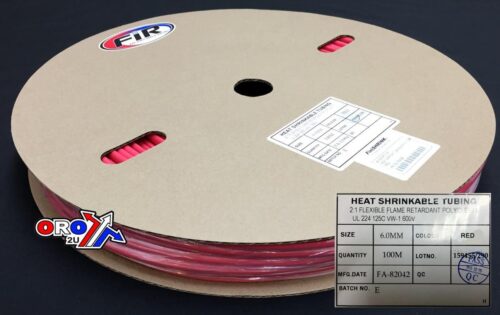 HEAT SHRINK TUBING 6mm x 100MT, RED