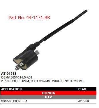 COIL HT HONDA SXS500 PIONEER, BRONCO AT-01913, 30510-HL5-A01