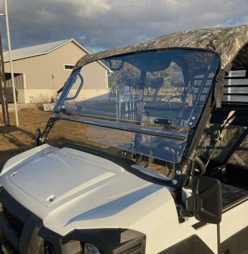 WINDSCREEN FLIP UP POLYCARBONATE KAWASAKI MULE PRO UTV, WINDSHIELD
