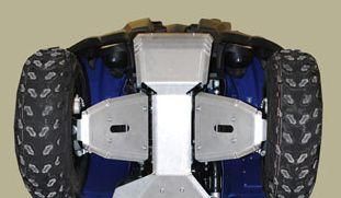 A-ARM SKID PLATES ALUMINUM 12-14 YAMAHA GRIZZLY YFM 350, 763A RICOCHET