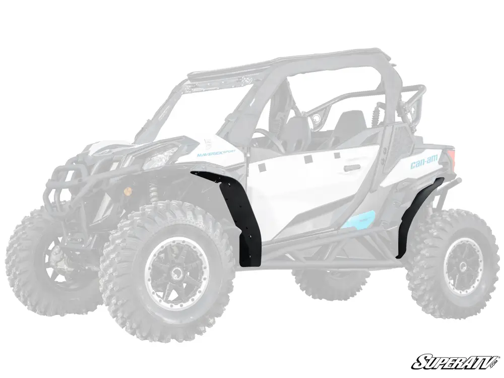 CANAM MAVERICK SPORT LOW PROFILE WHEEL ARCH FENDER FLARES MUD GUARDS, SUPER ATV FF-CA-MAVS - Image 3